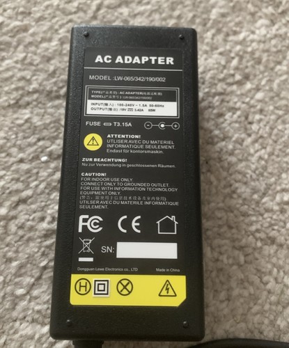 65w 19v 42a laptop charger - 65w,