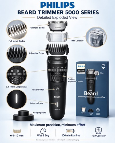 Philips bt5205 beard face - beard, &