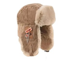 Leather Ushanka Trapper Hat -