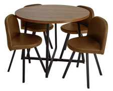 Nomad Oak Dining Table & 4