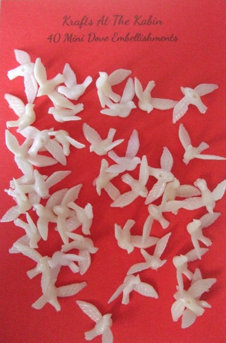 Mini dove embellishments - mini,