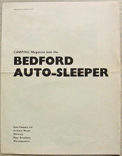 Bedford auto sleeper camping - bedford, auto-sleeper