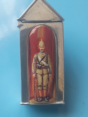 Silver hand painted enamel - &,