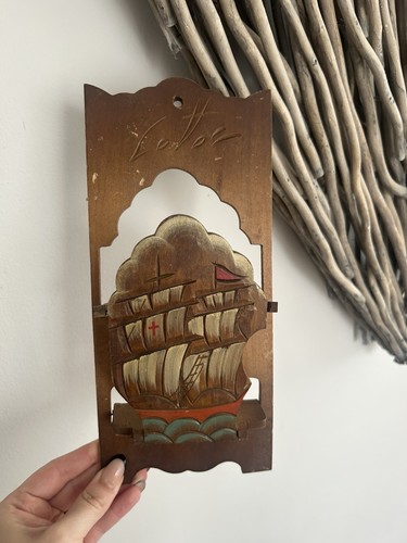 1950s vintage wooden ship wall - wooden,