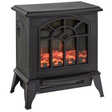 Cast Iron Effect Fake Flame Electric Fireplace Stove Style Space Heater Georgian