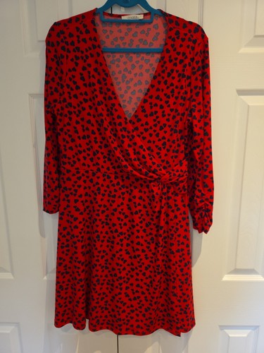 Oasis heart print dress - dress, red