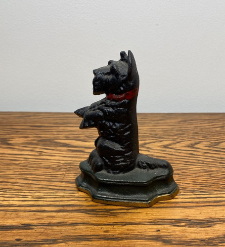 Antique cast iron scotty dog - iron,
