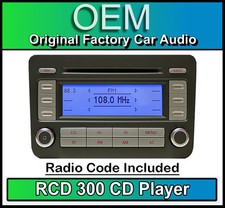 VW Golf MK5 CD player radio stereo Volkswagen RCD 300 headunit with code