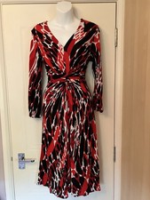 Michel Ambers Size 12 Red Black White Dress