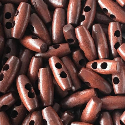 Small wooden toggle buttons - 10,