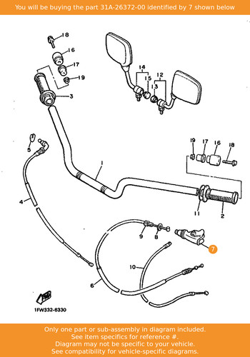 Yamaha cover handle lever 1 - handle,