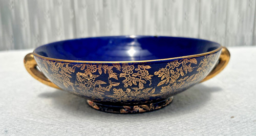 Vintage cobalt blue gold - cobalt,