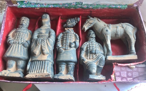 Terracotta warrior five piece - terracotta, five-piece