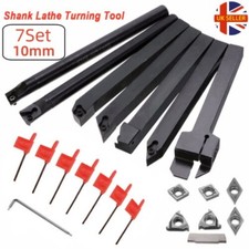 7Pcs Lathe Turning Tool Set Holder Boring Bar with Carbide Inserts Cutting Tools