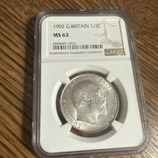 1902 Great Britain Edward VII Silver Crown NGC MS 63