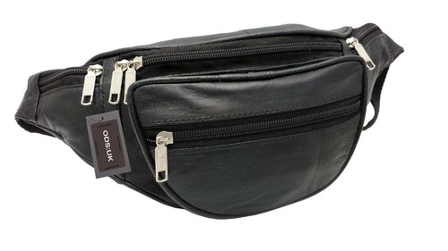 Travel leather bum bag - bag, money