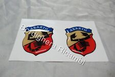 2 ADESIVI LOGHI STEMMI LATERALI MINIGONNE FIAT SEICENTO SPORTING 600 ABARTH NEW!