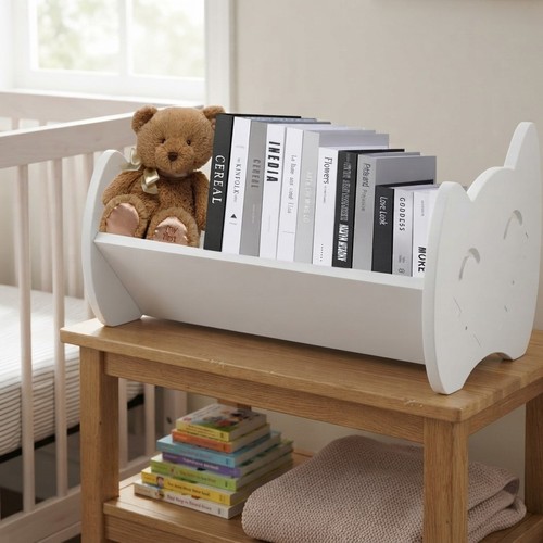 Kids white bookshelf stylish - kids,