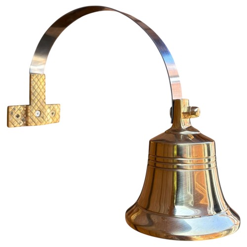 Solid brass door bell - brass, on