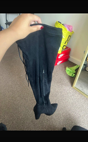 Women black faux suede - women's,