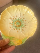 30S VINTAGE CARLTON WARE ENGLAND AUSTRALIAN DESIGN BUTTERCUP YELLOW TEA PLATE