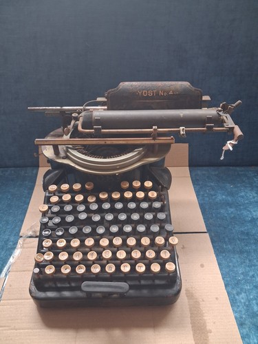 Antique yost 4 typewriter - antique,