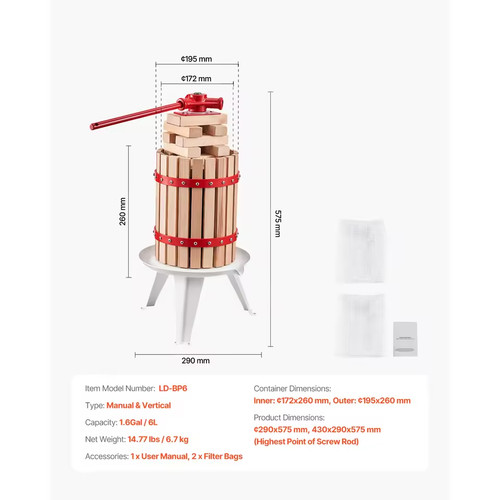 12l manual fruit - 6l,
