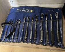 Blue Point 12 pc Locking Flex-Head Ratcheting Box Wrench Spanner Handle Set