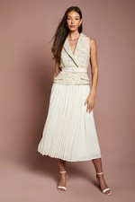 Coast Ivory Fit & Flare Dress