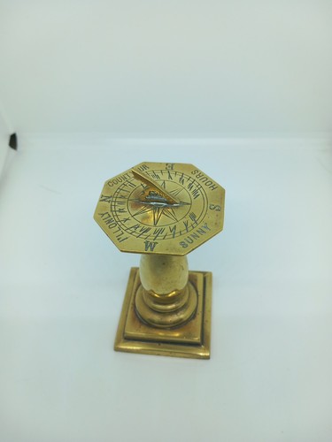 Solid brass sundial - brass,