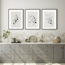 Grey wall art prints. Set of 3