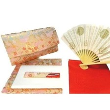 Japanese Tea Ceremony Set 6pcs Silk Fukusa Fusa Pink Red Chado Practice Kit