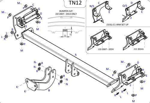 Qashqai towbar tow - tow, tn12