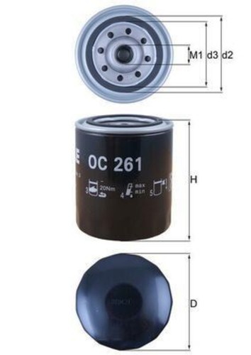 Oil filter mahle fits land - filter,