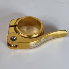 Salsa Seatpost Clamp & Quick Release 32.0mm Anodised Gold Retro bike bicycle mtb
