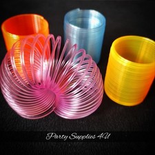 4pk Mini Neon Slinky. Stocking/Party bag filler/fidget/kids/springs/girl/boy/toy