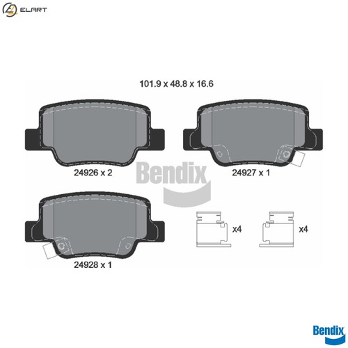 Brake pad set disc - brake,