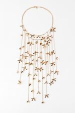 BNWT: ZARA CASCADING FLORAL COLLAR NECKLACE: Colour: GOLDEN