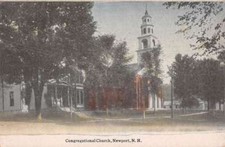 Newport New Hampshire Congregational Church Antique Postcard K103929