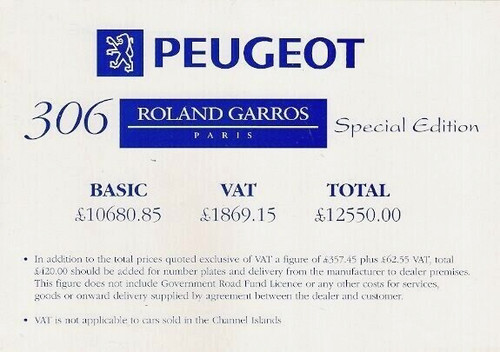 Peugeot 306 roland garros - peugeot,