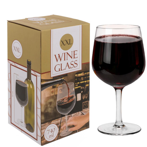 Large wine glass holds full - glass,