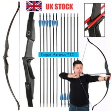 57" 20/30/40lbs Archery Takedown Recurve Bow for RH&LH Target Practice Arrows