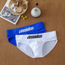 AussieBum Mens Briefs/Underwear in White Blue Green