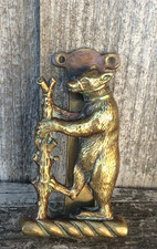 Beautifully Detailed Brass Warwick  Bear Brass Door Knocker