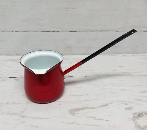 Vintage red enamel - enamel, jug