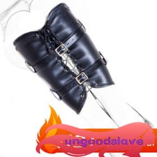 Binding PU Leather Asylum Straight Jacket Arm Leg Binder Lace Up Restraint