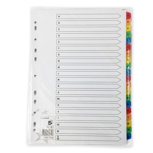 File dividers - a4, (a-z)