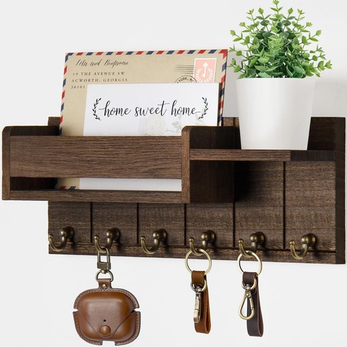 Wall mounted key holder hooks - mounted,