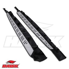 ALUMINIUM RUNNING BOARD FOOT RAILS OE STYLE LOGO SIDE STEPS FOR VOLVO XC60 14-17
