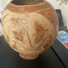 Carved Coconut Shell Bowl